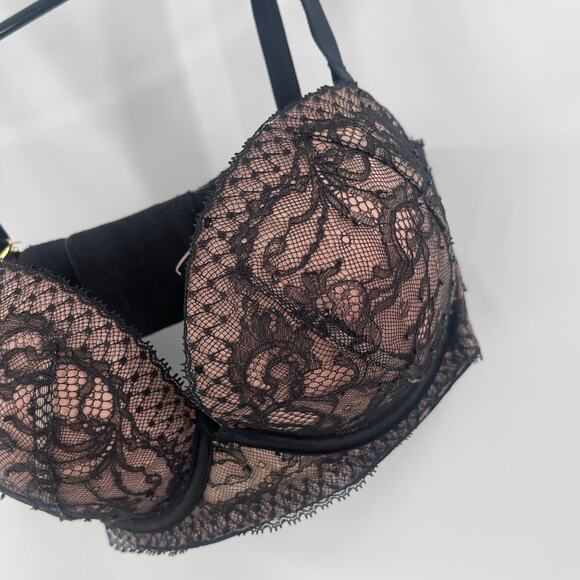 VICTORIA'S SECRET Very Sexy Bra Size 32DD Multi-Way Multi Position Black Lace - Picture 5 of 14